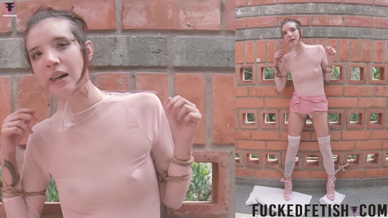 Fucked fetish: Verzweifeltes kondom atemspiel mit voller bondage-tasche, orgasmen