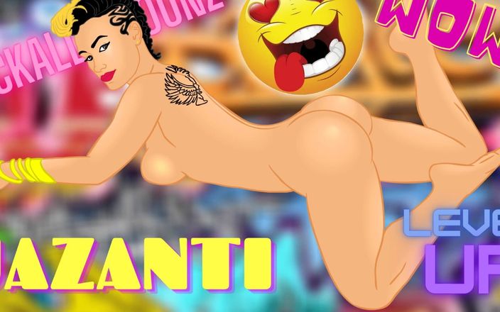Back Alley Toonz: セクシーなラティーナJazantiは、裏路地のアニメ漫画のために彼女のTattsと彼女の大きなお尻を示しています