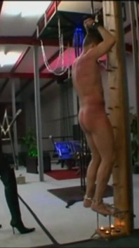 Humiliating hanging out whipping