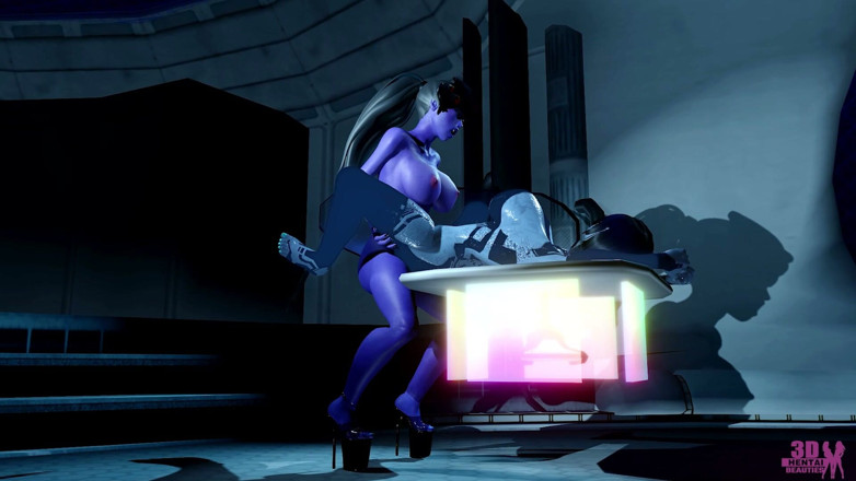 3D Hentai Beauties - Futa Edition: Big Dick Widowmaker Fucks Cortana