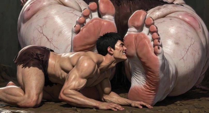 YOUR BEST FANTASY: Huge Obese Giantess BBW - Slave Licking Her Giant Feet in...