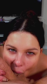Taking His Cock Deep Into Throat