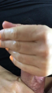 Sensual Handjob. Cum on Tits. POV