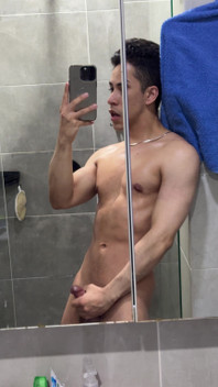 Touching My Cock Before Take a Shower