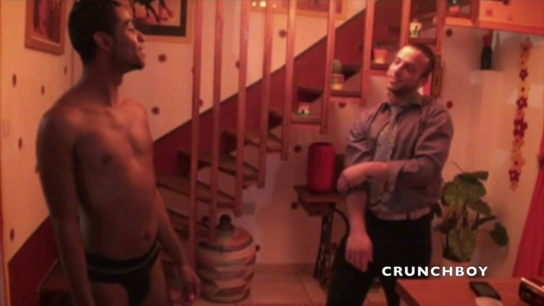 Crunch Boy: Sexy ebony twink fucked by the pornstar Stany Falcone