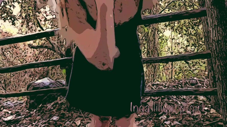 Inga lillypop girl comics: Cartoon Teen Masturbating in the Forest