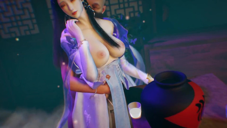 Why fuck so hard: 젖은 보지를 따먹기 위해 자지를 괴롭히는 3D 거유 스트리퍼