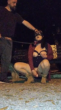 Controlled and Leashed in Leggings & High Boots