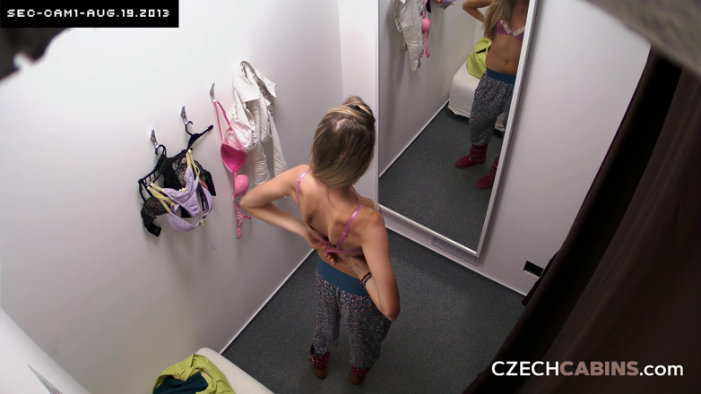 Czech Cabins: Czech Cabins 72: Skinny Blonde Strips - Every Move on Camera