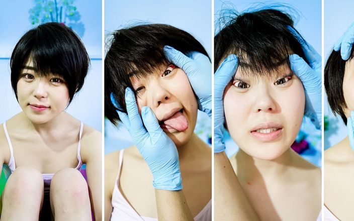 Japan Fetish Fusion: Espectáculo flexible de Tsugumi: tiempo de juego con guantes azules