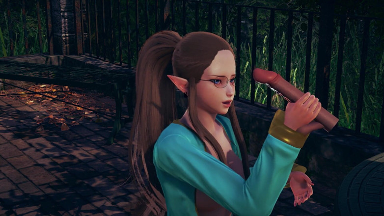 Waifu club 3D: Asked an elf girl to jerk off a big cock