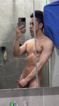 Touching My Cock Before Take a Shower