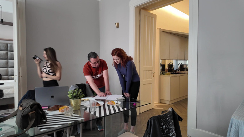 Sensual-X: Behind the Scenes - Cherry and Talia Preparing for Their Shoot