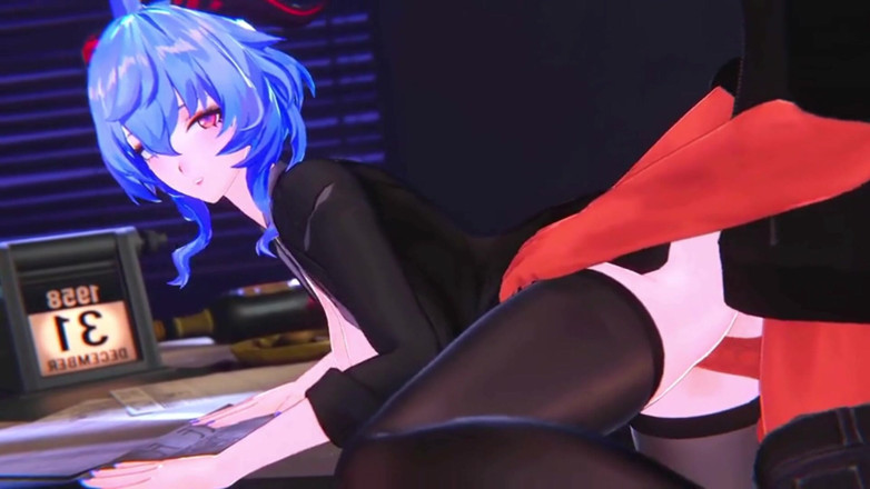 NSFWOtaku: Genshin Impact - ganyu spät in die nacht im büro vergnügen -...