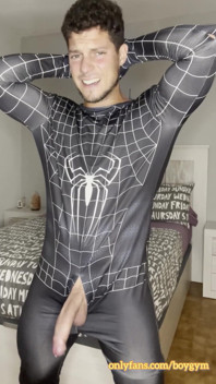 My Big Cock Cums with No Touch Spiderman Suit