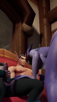 สามคนกับ Futa Draenei - Warcraft Porn Parody