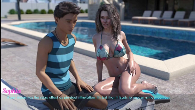 Johannes Gaming: AWAM n° 38 Sophia s'amuse toute seule à la piscine