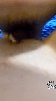 Cock rubbing my gaping teen pussy