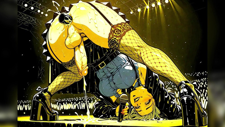 AI FUCK: Grupo transsexual fodendo porra
