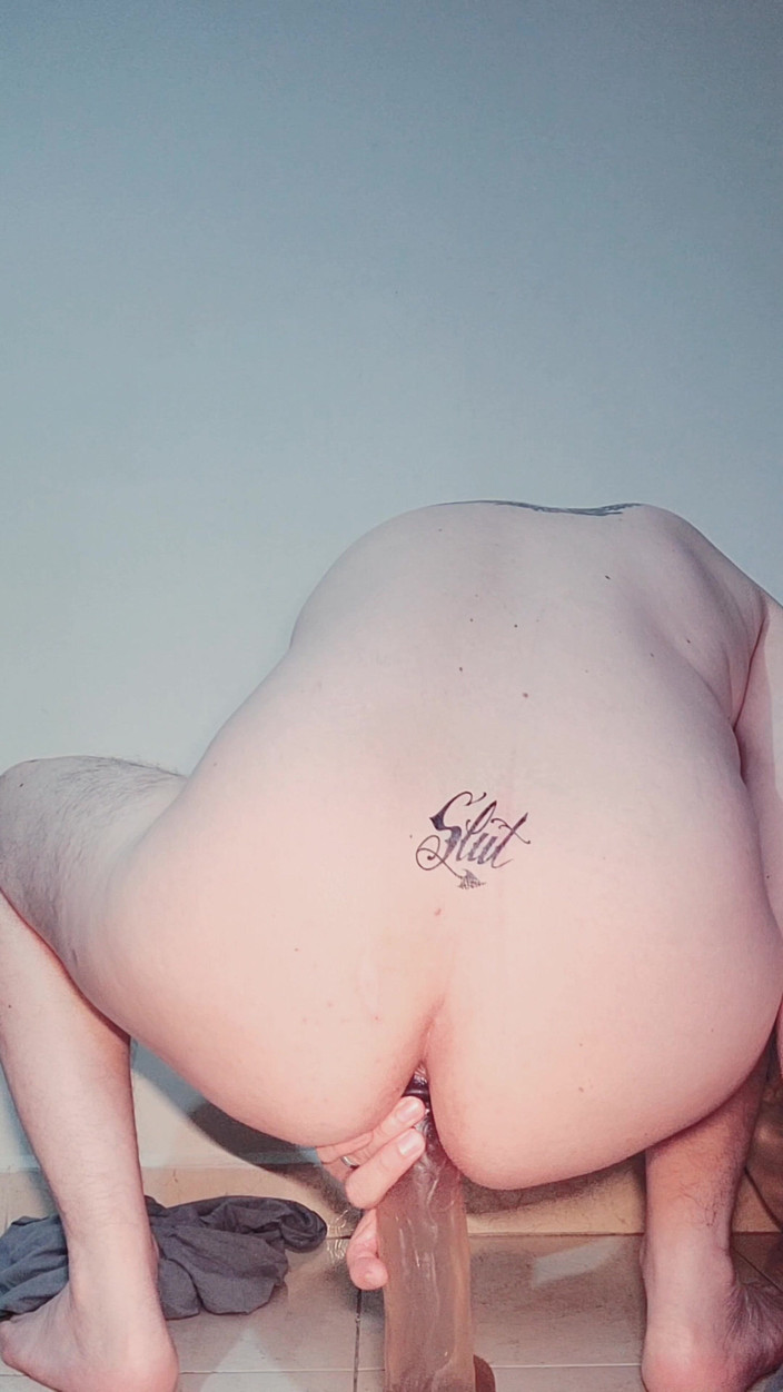 SlutClosetedfag: Jazda dziwka dildo