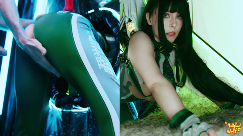 MollyRedWolf: Espada Estelar. Gloryhole de Eve. Eyaculación profunda por garganta y...