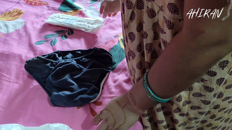 Aahan Ahiran: Napkins Fix in Panty Forplay and Review Boobs
