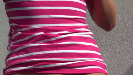 All Those Girlfriends: Blonde beauty Nikola White fingers her pussy outdoors