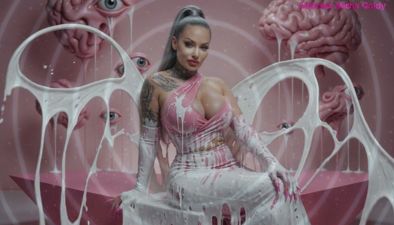 Goddess Misha Goldy: Mond open, brein gebroken
