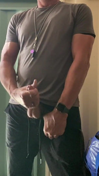 Jockdad87 Shoots a Load of Cum All Over the Equipment Closet