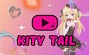 Kity Tail: 美女的阴户被强壮的阴茎同时体验了两次高潮