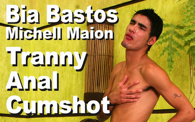 Picticon Tranny: Bia Bastos a Michell Maion tranny kouří anální výstřik