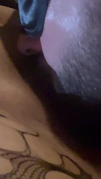 Blindfolded Slave Passionately Tongue Kissing Plump Shaved Pussy