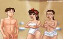 Cartoon Universal: Летняя сага, часть 123 - ванная студентки с двумя латинами (французская нижняя)
