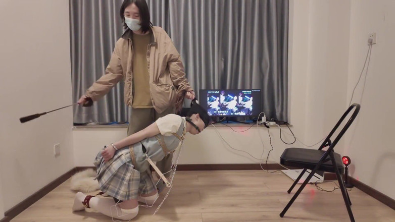 Aisan girl bondage: Hs021-교복 입은 아시아 소녀 징계
