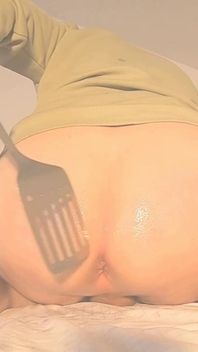 Femboy Butt Oiled, Spanked and Stretched