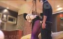BDSM hentai-ch: 05 - armselige sklavin mit analhaken und schritt-strap aufgehängt - dehnt ihre...