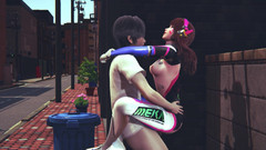 Waifu club 3D: Fanoušek šukal DVA na dvoře