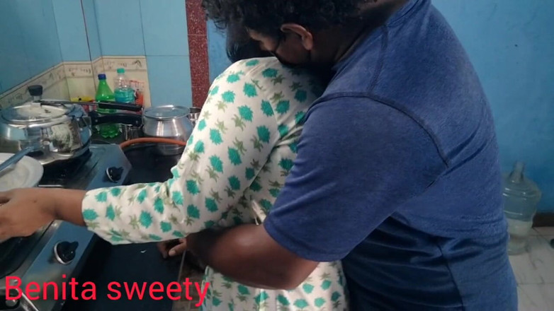 Benita sweety: Kitchen Hot Moaning Sex Husband and Wife