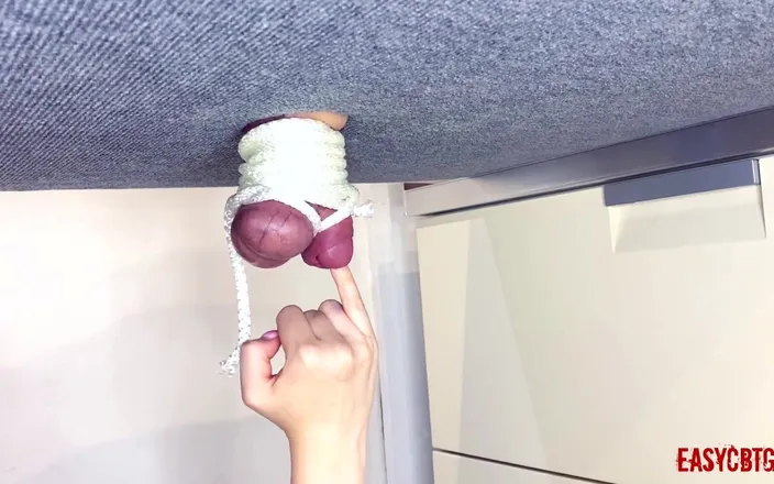 AnnyCandyPainboy: Mistress Tied Balls and Dick and Plays with Them Easycbtgirl
