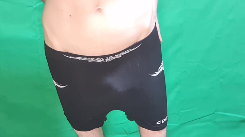 HeIsSooThin: Black Boyshorts Try on