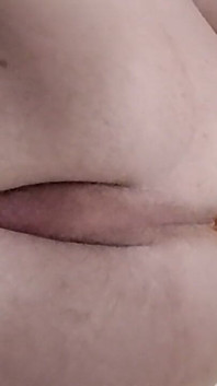 Anal masturbation with the sausage