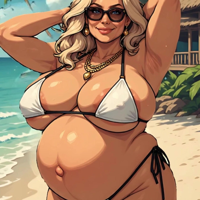 AI Porn: Pregnant Bikini Babes Art