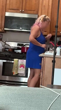 Sexy Blonde Real Wife in Every Day Life.