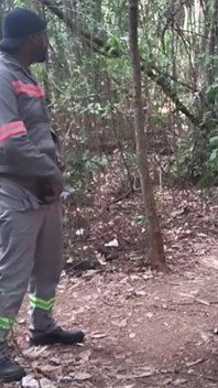 Saya berhenti di lagun untuk mengambil dan