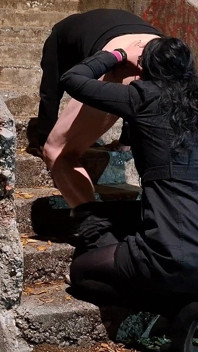 Hot MILF Licking My Ass Outdoor in Public Rimmjob