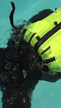 Neoprene Lust: Inflatable Snorkel Vest Pleasure in the Pool