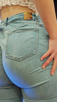 Blue Jeans Fetish Big Ass Problems Clenching Shaking Cheeks