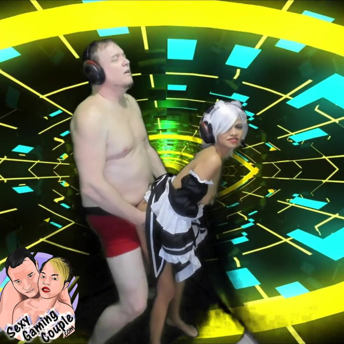 SexyGamingCouple: जेनशिन प्रभाव वाली कमबख्त कॉस्प्ले लड़की