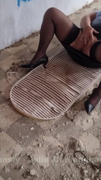 Abandoned Building Floor Slut - Julie Caught Wanking on Dirty Floor