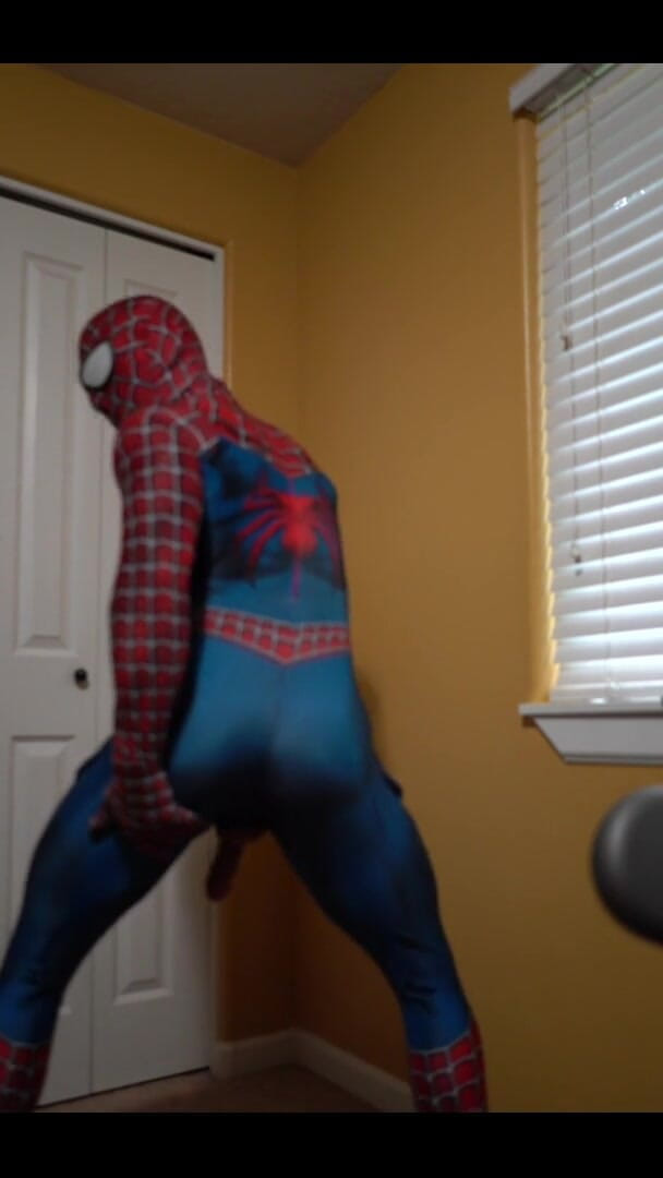 Reese Rideout: Cumming in a Spider Man Costume